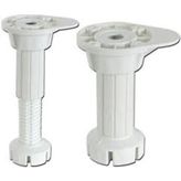 Mikasso (10 Adet) Ayarlanabilir Plastik Baza Ayağı 10-15 Cm, Çok Amaçlı Dolap Ayağı Gri
