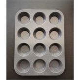 Mikasso 12'li Muffin & Cupcake Kalıbı Teflon Gri