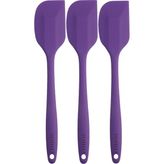 Mikasso 3lü Mor Silikon Spatula Seti Isıya Dayanıklı Yanmaz Yapışmaz Çizmez 27CM Silikon Mor