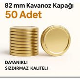 Mikasso Kavanoz Kapagı Gold 82 mm 50 Adet Metal Altın