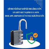 Mikasso Şifreli Asma Kilit 32MM Bavul Çanta-Dolap-Sandık - Çok Renkli