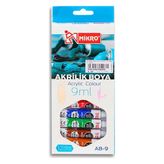 Mikro 12 Renk Su Bazlı Akrilik Boya
