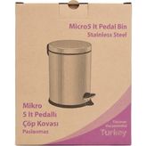 Mikro 5 Lt Çelik Pedallı Çöp Kovası