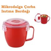 Mikrodalga Fırın İçi Çorba Isıtmak İçin Kapaklı Isıtma Kabı