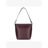 Milano Zip Tote – Oxblood Burgundy Hakiki Deri Askılı Kadın Omuz Çantası