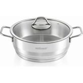 Milanor Aster 24 cm Basık Tencere - Inox