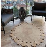 Milda Jüt Kilim 40, Yuvarlak, Hasır, 200X200