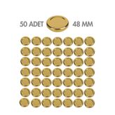 Milea 50 Adet Gold Kapak Metal Kavanoz Kapağı – 48 mm (105 cc kavanozlara uyumlu)