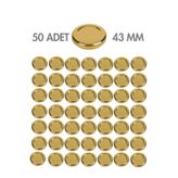 Milea 50 Adet Gold Metal Kavanoz Kapağı – 43 mm (29 ve 40 cc kavanozlara uyumlu)