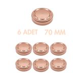 Milea 6 Adet Derin Bronz Metal Ergo Bebek Mama Reçel Fıstık Ezmesi Kavanoz Kapağı – 70 mm (255 cc-350 cc-545 cc kavanozlara uyumlu)