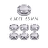Milea 6 Adet Derin Gümüş Metal Ergo Bebek Mama Reçel Fıstık Ezmesi Kavanoz Kapağı – 58 mm (156 cc kavanozlara uyumlu)