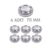 Milea 6 Adet Derin Gümüş Metal Ergo Bebek Mama Reçel Fıstık Ezmesi Kavanoz Kapağı – 70 mm (255 cc-350 cc-545 cc kavanozlara uyumlu)