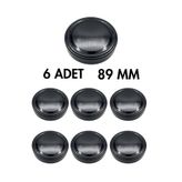 Milea 6 Adet Derin Siyah Metal Ergo Bebek Mama Reçel Fıstık Ezmesi Kavanoz Kapağı – 89 mm (700 cc kavanozlara uyumlu)