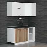 Minar Mobilya K150D2 Beya-Ceviz 150 cm Köşe Mutfak Dolabı