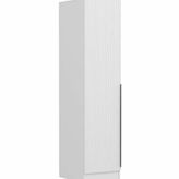 Minar Mobilya Minar Kale 1 Kapaklı Beyaz Çizgili Mebran 190 CM Dolap