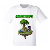 MİNECRAFT BASKILI BEYAZ TİŞÖRT