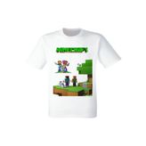 MINECRAFT Karışık Minecraft Baskılı Beyaz Tişört