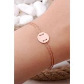 Mini Plaka Rose Gümüş Bileklik 3952