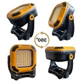 Mini Taşınabilir Cob LED Fener, Şarjlı Aydınlatma ve Acil Durum Için - Ahşap - Gri