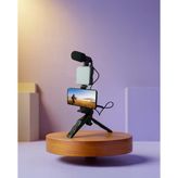 Mini Tripod + Mikrofonlu Vlog Set Kompakt
