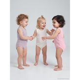 Minidamla Askılı Basic 3'lü set 1-18 Ay Çıtçıtlı Badi - Pembe
