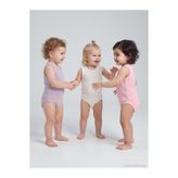 Minidamla Askılı Basic Çıtçıtlı Badi, 3'lü Set, Pembe, 18-24 Ay