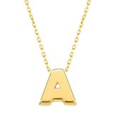 Minimal 0.7 Mm A Harfli Kolye 14 Ayar Altın