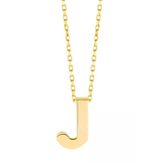 Minimal 0.7 Mm J Harfli Kolye 14 Ayar Altın