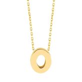 Minimal 0.7 Mm O Harfli Kolye 14 Ayar Altın