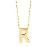 Minimal 0.7 Mm R Harfli Kolye 14 Ayar Altın