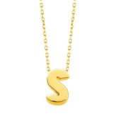 Minimal 0.7 Mm S Harfli Kolye 14 Ayar Altın