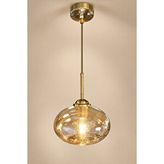 Minimal E-Ticaret Minimal Luxe Most Gold Tekli Bal Sarı Cam Avize Altın