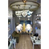 Minimal Globe Golden Up QUAD BAL SARI Cam Avize