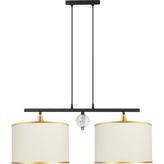 Minimal Lambent Line Crystal Plafonyer Kumaş Bej Avize