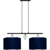 Minimal Lambent Line Crystal Plafonyer Kumaş Lacivert Avize