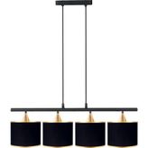 Minimal Lambent Line Maxi Plafonyer Kumaş Siyah Avize