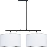 Minimal Lambent Line Mega Plafonyer Kumaş Avize - Beyaz