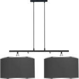 Minimal Lambent Line Mega Plafonyer Kumaş Avize - Gri