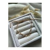 Minimal Opal Taşı Ayarlanabilir İp Halhal