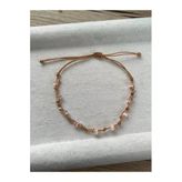 Minimal Pembe Kedi Gözü İp Halhal