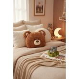 Miniso Lisanslı Gift Bear Chubby Baş Şekilli Yastık – Yumuşak 38 Cm