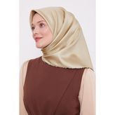 Mint Yeşili Benekli Twill İpek Eşarp