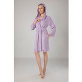 Mint Yeşili Dantelli Bambo Cotton Bayan Bornozu