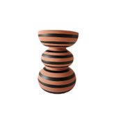 Minteks Mara Küçük Vazo - Siyah/Terracota