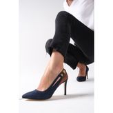 Mio Gusto Lacivert Süet Stiletto 40