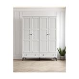 Miracool Karin Beyaz 4 Kapılı Dolap / Gardrop / %100 Mdf