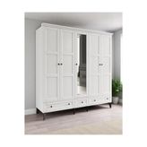 Miracool Karin Beyaz 5 Kapılı Dolap / Gardrop / %100 Mdf