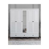 Miracool Panjur Fix 5 Kapılı Dolap / %100 Mdf / Beyaz