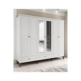 Miracool Panjur Fix 6 Kapılı Dolap / %100 Mdf / Beyaz