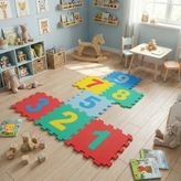MiraLive 9 Parça Sayılar Puzzle Yer Matı